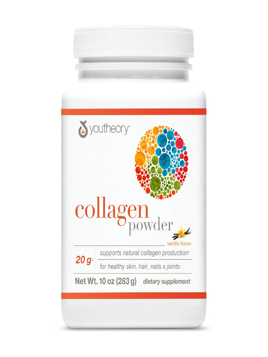 Youtheory Collagen Powder - Premium Collagen Supplement with Vitamin C & Biotin - Healthy Hair, Nails, Skin & Joints* - Hydrolyzed & Highly Absorbable - Dairy & Gluten Free - Unflavored - 10 oz - Nirvana Guru