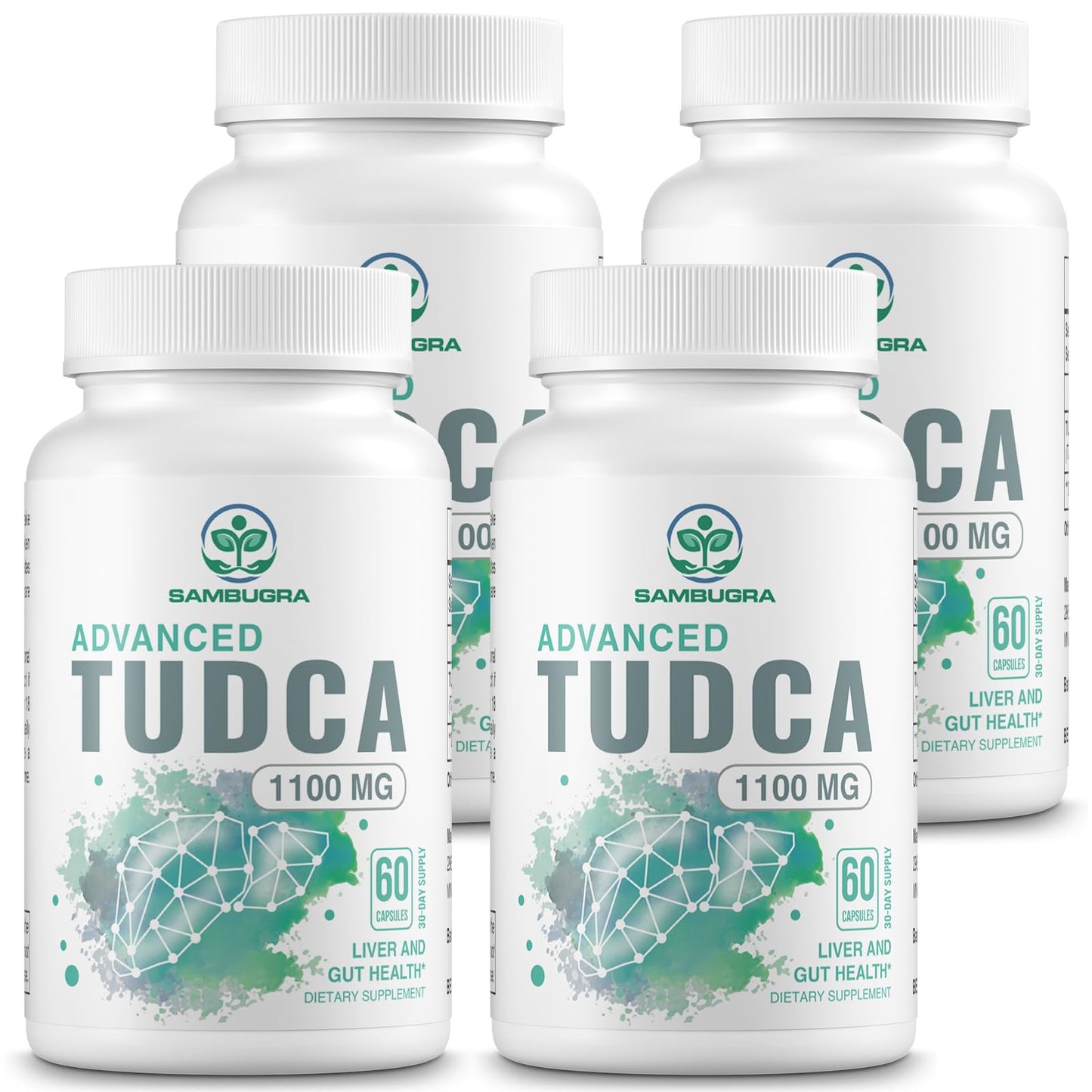 TUDCA Liver Supplements 1100mg, 3rd Party Tested Ultra Strength Bile Salt TUDCA Supplement, Liver Support for Liver Cleanse Detox and Repair, 60 Capsules Nirvana Guru
