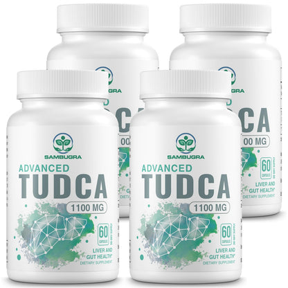 TUDCA Liver Supplements 1100mg, 3rd Party Tested Ultra Strength Bile Salt TUDCA Supplement, Liver Support for Liver Cleanse Detox and Repair, 60 Capsules Nirvana Guru