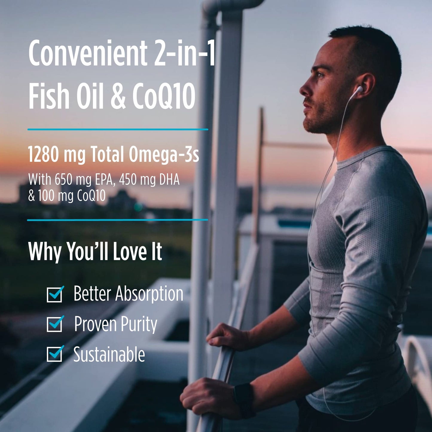 Nordic Naturals Ultimate Omega + CoQ10, Lemon - 120 Soft Gels - 1280 mg Omega-3 + 100 mg CoQ10 - Heart Health, Cellular Energy, Antioxidant Support - Non-GMO - 60 Servings - Nirvana Guru