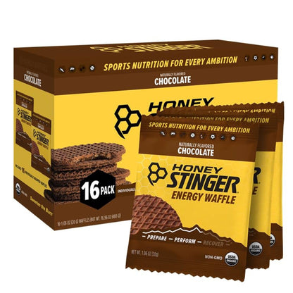 Honey Stinger Organic Honey Waffle Energy Stroopwafel for Exercise, Endurance and Performance Sports Nutrition for Home & Gym, Pre and Post Workout Box of 16 Waffles, 16.96 Ounce (Pack of 16)