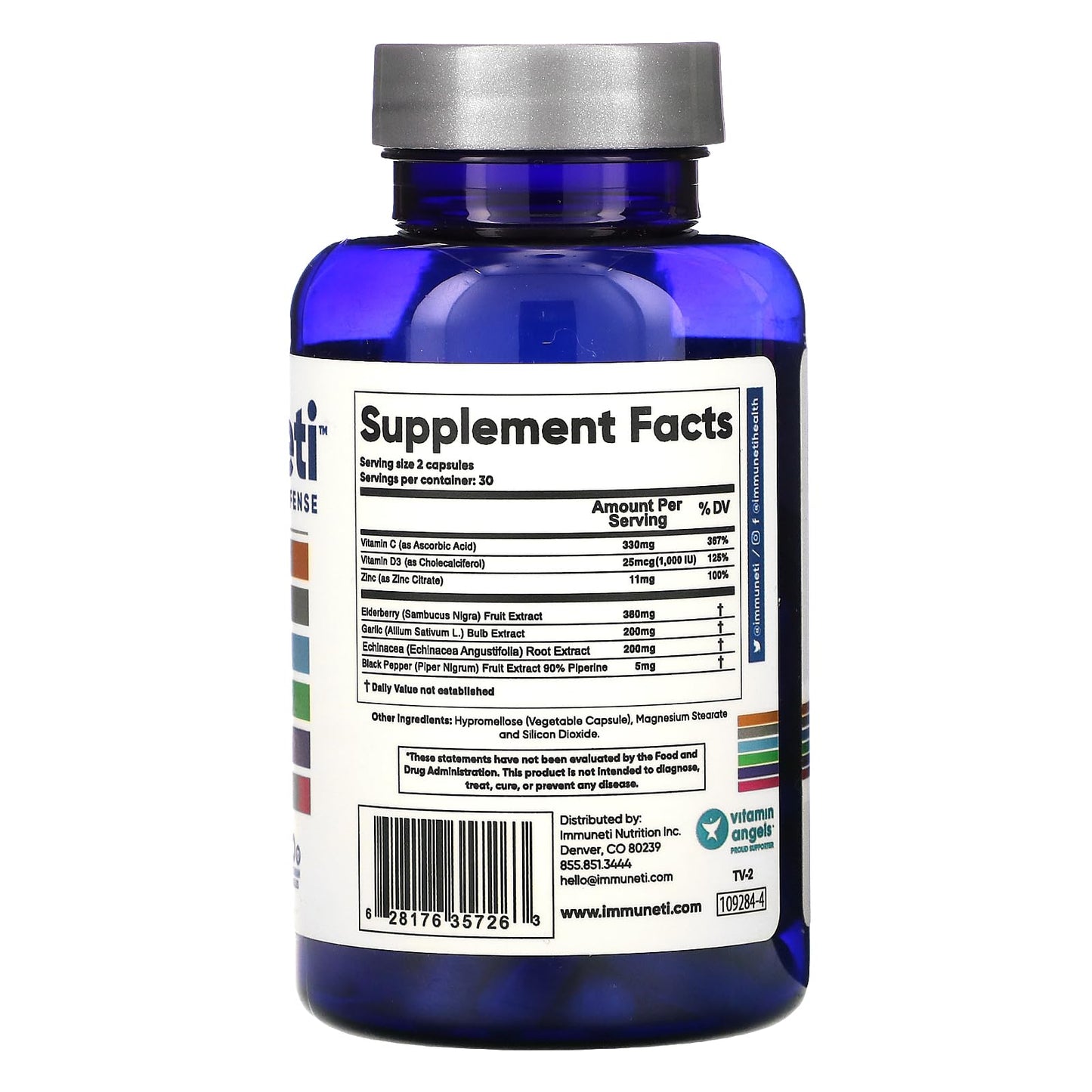 Immuneti - Advanced Immune Defense, 6-in-1 Powerful Blend of Vitamin C, Vitamin D3, Zinc, Elderberries, Garlic Bulb, Echinacea - 3 Pack - Supports Overall Health Nirvana Guru