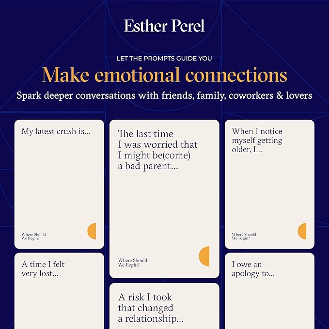 ESTHER PEREL Where Should We Begin? A Game of Stories - Conversation Cards for Couples & Friends - Interactive Couples Game with 200 Prompt Cards - 2-6 Player - Card Games for Couples & Date Night Nirvana Guru