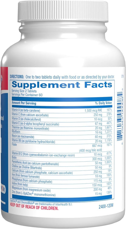 30-in-1 Adult Multivitamin with Iron - Antioxidant Rich Over 50 Multivitamin for Women and Men with Vitamins A C D E B Complex Zinc Magnesium Myo Inositol Citrus Bioflavonoids & More - 2 Month Supply Nirvana Guru