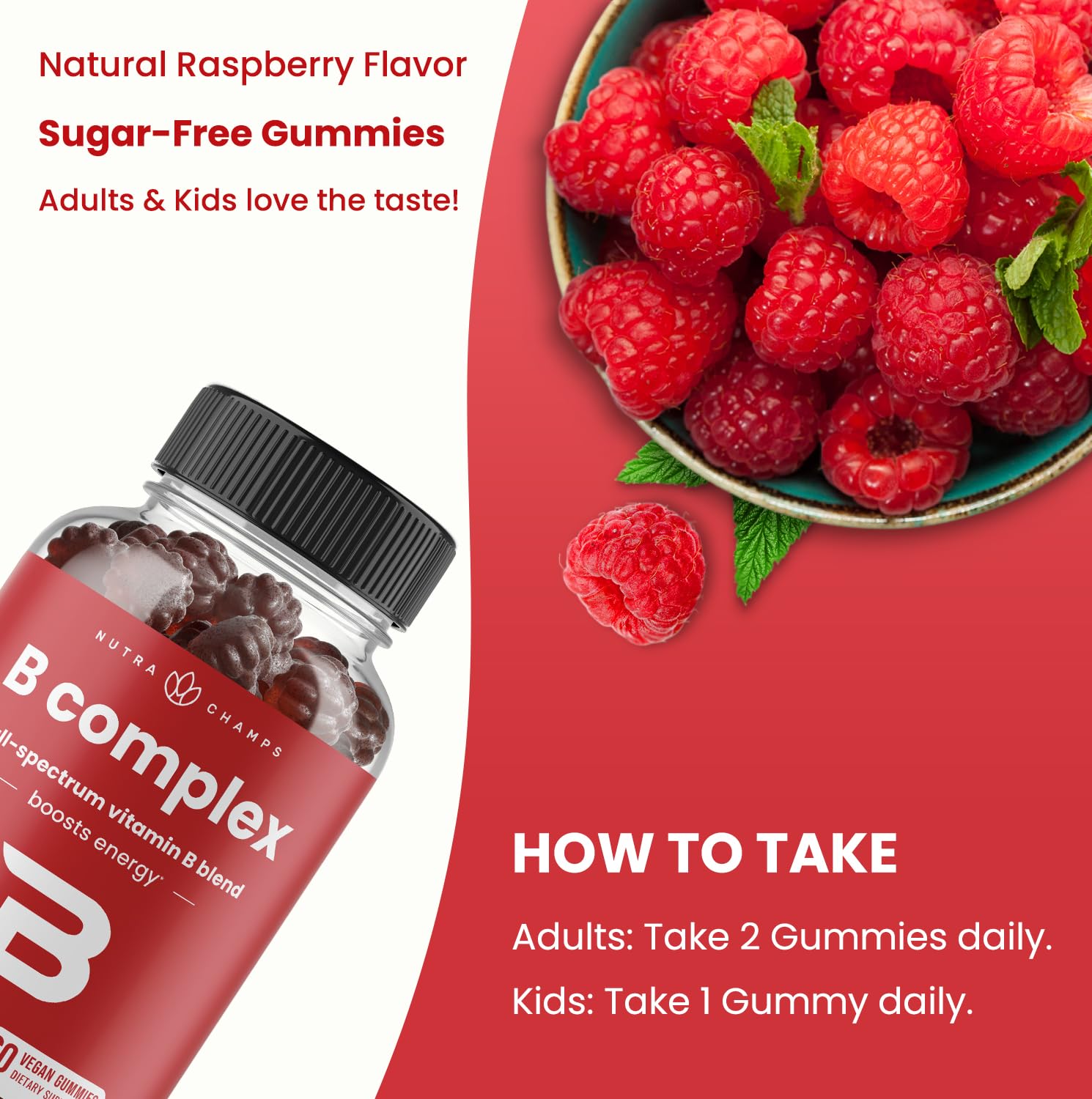 USDA Organic Vitamin B Complex Liquid Drops | B Vitamins Complex Supplement with B1, B2, B3, B6, B7, B9 & Methyl B12 Drops for Adults & Kids | Vegan Berry Flavor 2oz | 60 Servings / 2 Month Supply Nirvana Guru