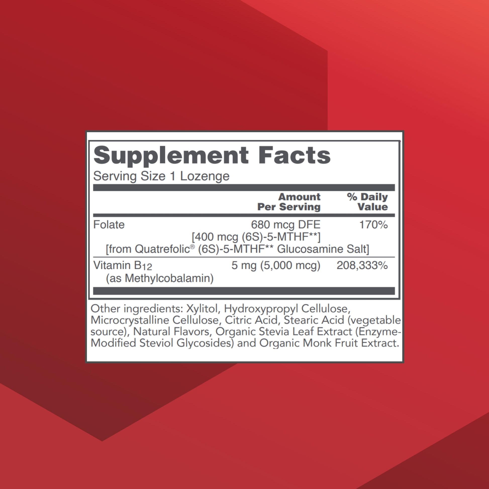 Protocol Methyl B12 5,000mcg - Vitamin B12 for Homocysteine Metabolism* - Supports Brain Health & Healthy Nervous System* - Kosher, Halal & Vegan - 60 Lozenges Nirvana Guru