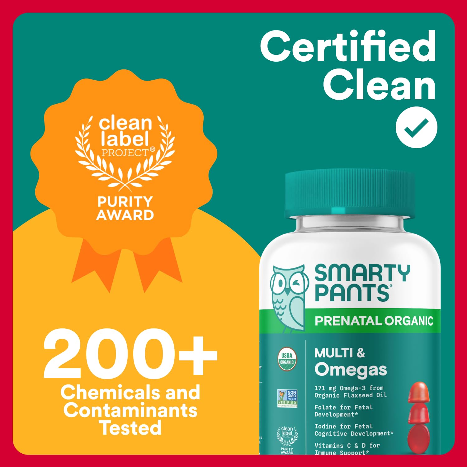 SmartyPants Prenatal Vitamins for Women, Sugar Free Multivitamin Gummies: Methylfolate, Omega 3 (ALA) Vitamin D3, C, Vitamin B12, B6, A, K & Zinc, Inositol, Erythritol Free, 60 Count (20 Day Supply) Nirvana Guru