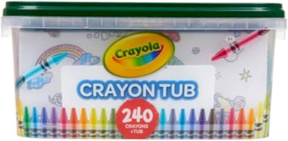 Crayola Crayon Tub (240ct), Bulk Crayons for Kids, Stocking Stuffers for Kids, Holiday & Christmas Gifts for Toddlers, Bag Fillers, Classroom Art Supplies, Ages 3+ Nirvana Guru