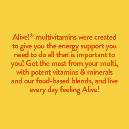 Nature's Way Alive! Max3 Potency Adult Complete Multivitamin, Ultra Potency B-vitamins to Support Energy Metabolism*, with Methylated B12 and Folate, 180 Tablets - Nirvana Guru