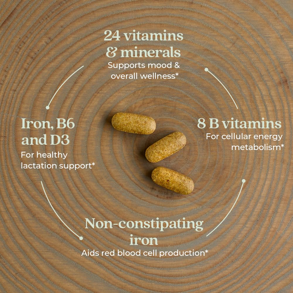 New Chapter, Postnatal Vitamins Lactation Supplement, Complete Multivitamin with Fermented Vitamin D3 + B Vitamins, Made with Organic Vegetables & Herbs, Non-GMO Ingredients, 192 Count - Nirvana Guru