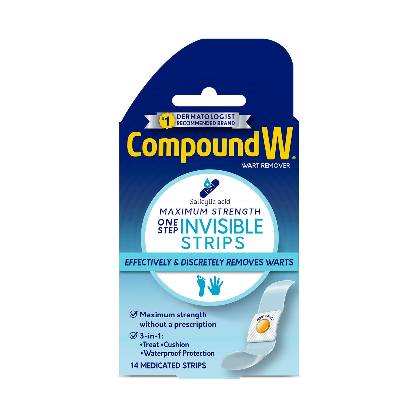 Compound W Wart Remover Maximum Strength One Step Pads, 14 Medicated Pads