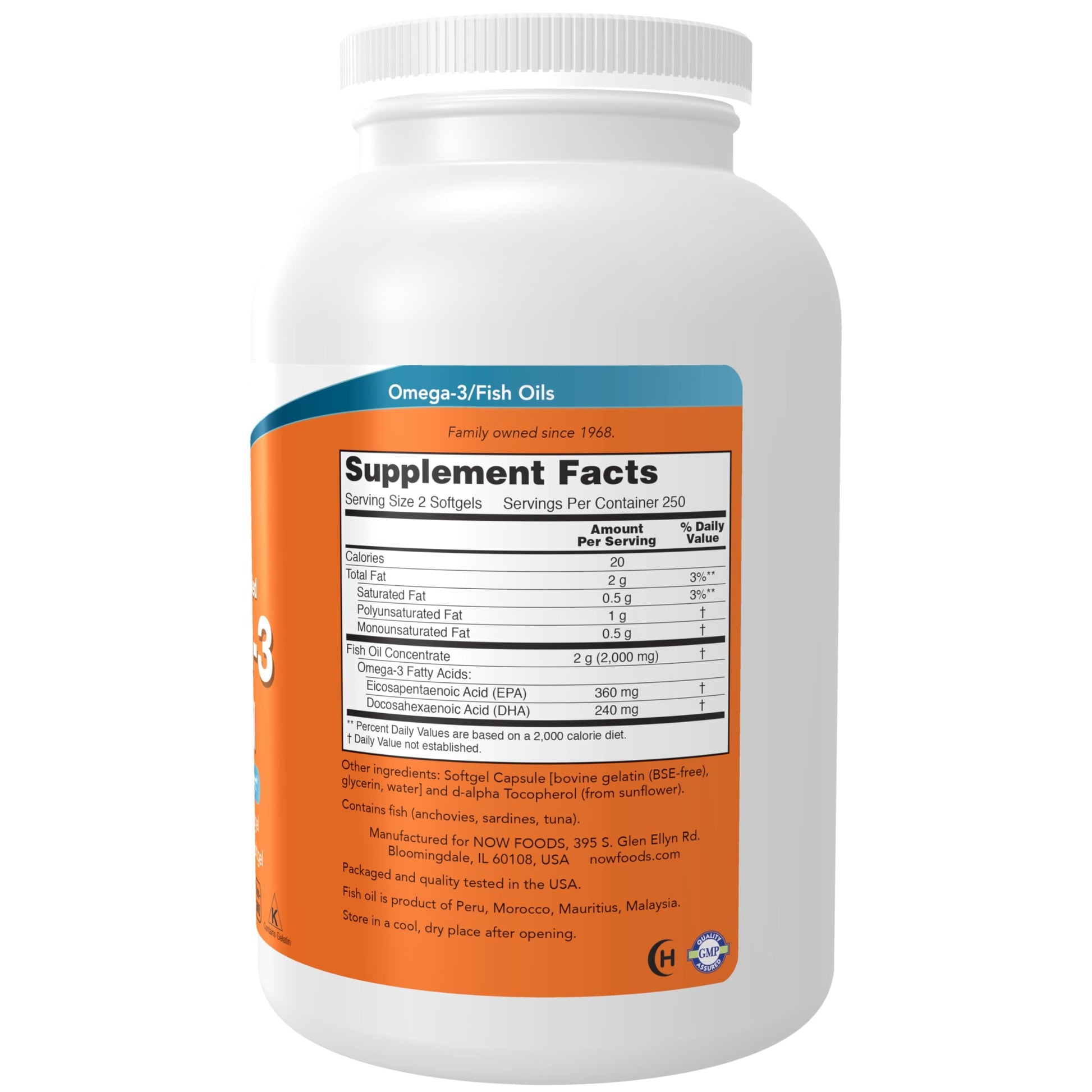 NOW Foods Supplements, Omega-3 180 EPA / 120 DHA, Molecularly Distilled, Cardiovascular Support*, 200 Softgels - Nirvana Guru