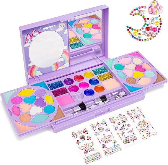 Tomons Kids Makeup Kit for Girl Real Washable Cosmetic Toy Beauty Set, Birthday Toys Gift for 3 4 5 6 7 8 9 10 Year Girls nirvanaguru