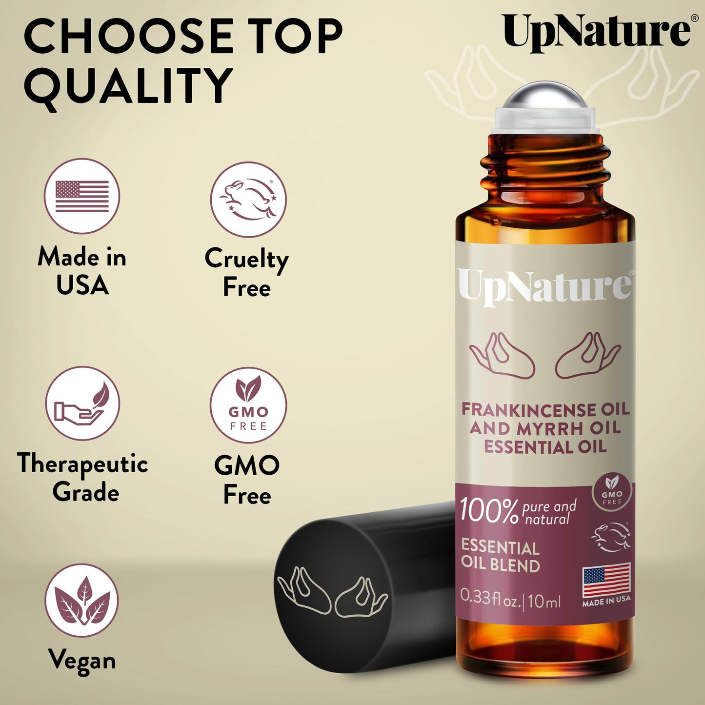 UpNature Lavender Essential Oil Pure Roll On - 100% Natural Lavender Oil for Skin
