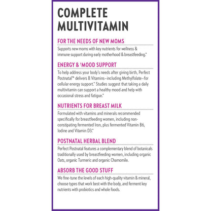 New Chapter, Postnatal Vitamins Lactation Supplement, Complete Multivitamin with Fermented Vitamin D3 + B Vitamins, Made with Organic Vegetables & Herbs, Non-GMO Ingredients, 192 Count - Nirvana Guru