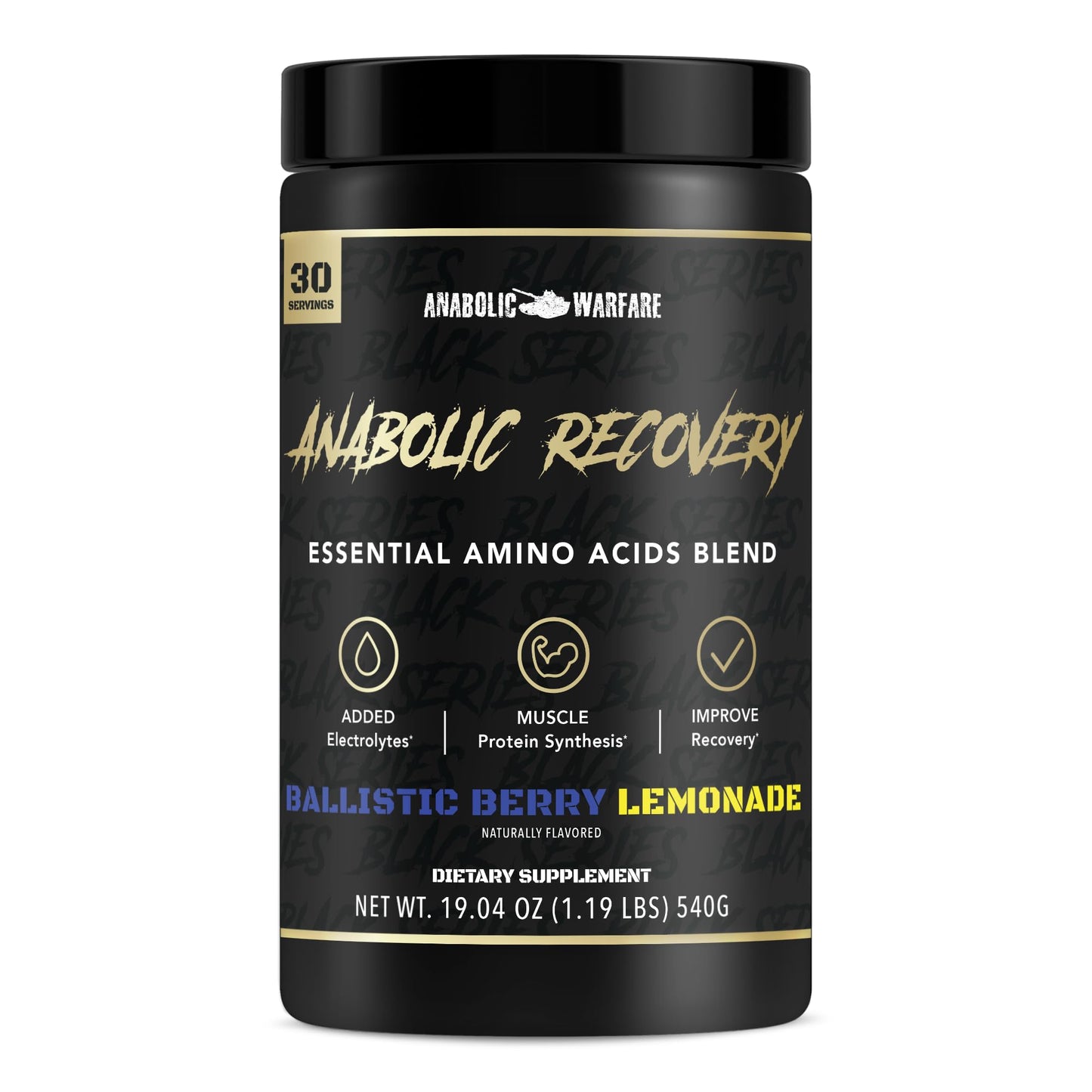 Anabolic Warfare Anabolic Recovery Essential Amino Acid Blend - Post-Workout Recovery & Premium Hydration to Build Muscle (Tropical Tornado, 30 Servings) Nirvana Guru