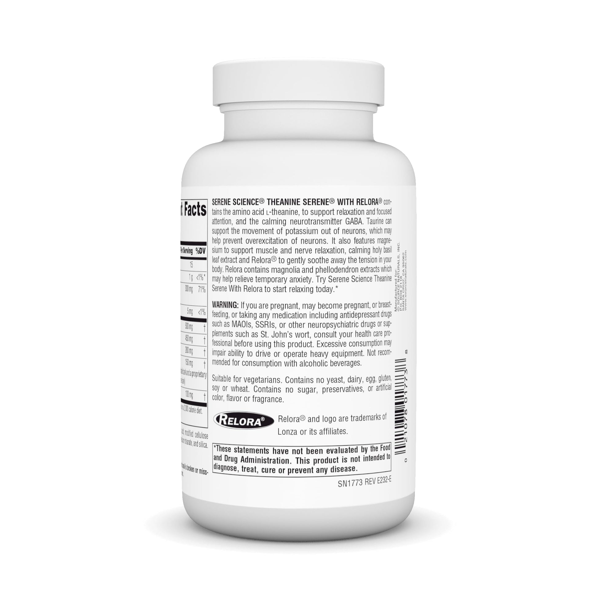 Source Naturals Theanine Serene with Relora, Calm Mind and Body* - 120 Tablets - Nirvana Guru