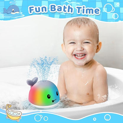 Gigilli Upgraded Baby Bath Toys, Rechargeable Light Up Bath Toys for Kids 1-3, Baby 6-12 12-18 Months Whale Bath Toy Sprinkler, Fountain Bathtub Toys Toddler Newborn Birthday Gifts nirvanaguru