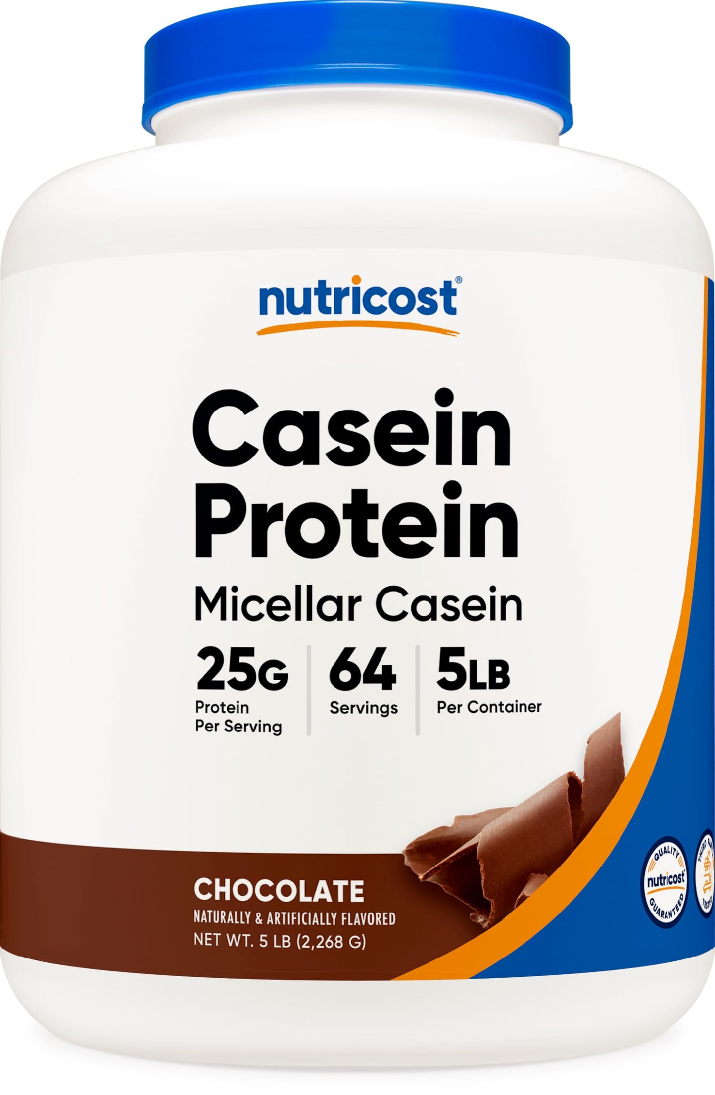 Nutricost Casein Protein Powder 2lb - Micellar Casein, Gluten Free, Non-GMO (Unflavored) - Nirvana Guru