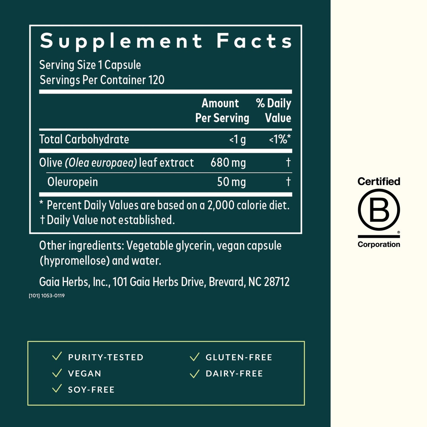 Gaia Herbs Olive Leaf - Traditional Immune Health Support - Immune System Supplement with Olive Leaf Extract and Oleuropein - 120 Vegan Liquid Phyto-Caps - Nirvana Guru