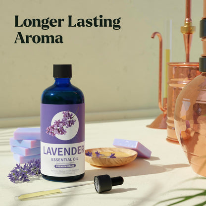 Lagunamoon Lavender Essential Oil - Pure Essential Oils for Diffusers, Humidifiers, Aromatherapy, Cars, Yoga, Home Essentials - Relaxing Fragrance Scents for Fresheners and Candle Making (150ml)
