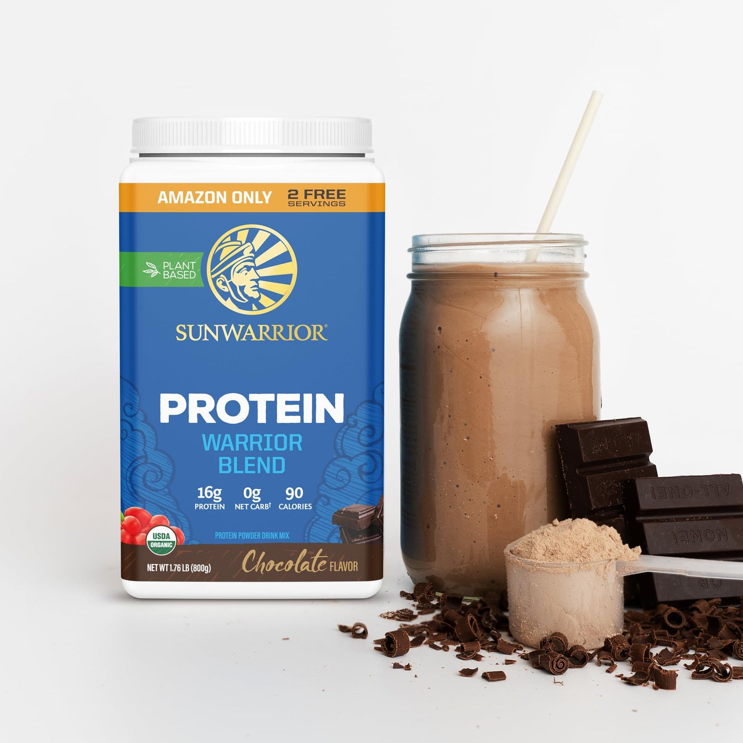 Organic Plant Based Protein Powder | Vegan Organic Protein Powder Vanilla Flavored with BCAA Amino Acids & Hemp Seed Pea Blend | Non-GMO Soy Dairy Filler & Gluten Free (Vanilla, 32 Servings) - Nirvana Guru