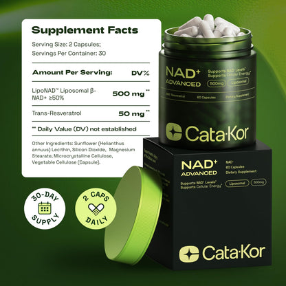 NMNH Supplement Alternative – Liposomal NAD + Resveratrol – 30-Day Supply – High Purity NAD Supplement for Energy & Healthy Aging – 60 Capsules Nirvana Guru