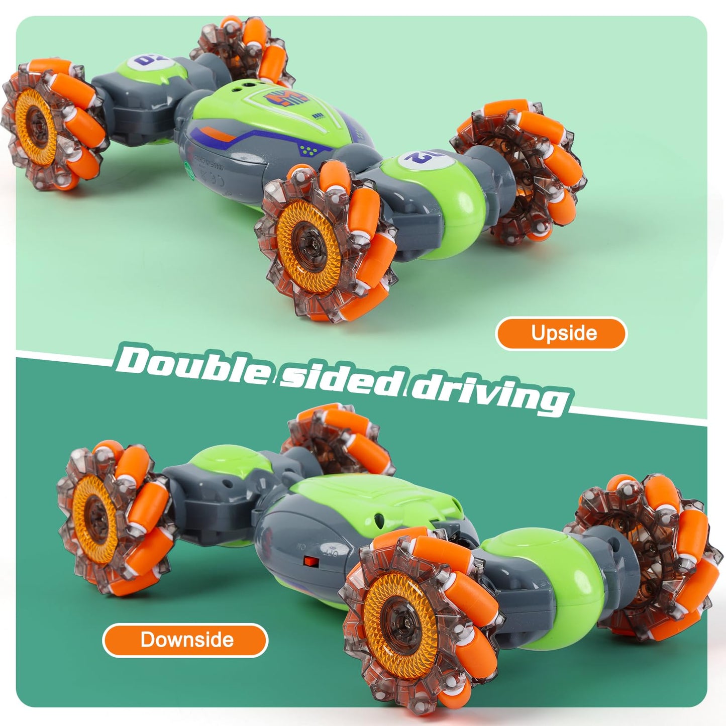 Gesture Sensing RC Stunt Car - Boys Toys Age 6-8-12, 4WD Hand Controlled Remote Control Twist Car with Light & Music, Cool Birthday Presents and Ideas Gifts for Kids Age 7 9 10 11 12 Years Old Nirvana Guru
