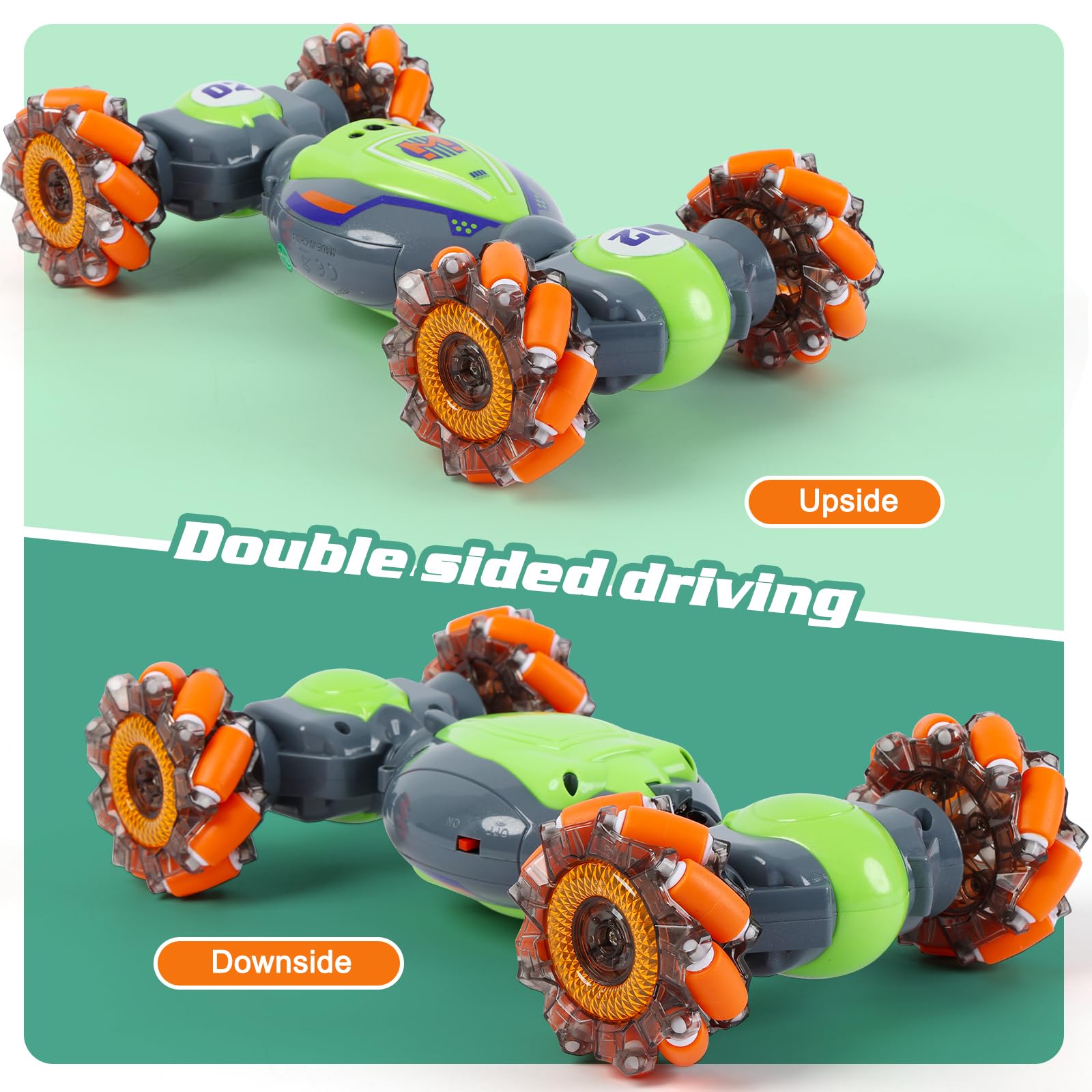 Gesture Sensing RC Stunt Car - Boys Toys Age 6-8-12, 4WD Hand Controlled Remote Control Twist Car with Light & Music, Cool Birthday Presents and Ideas Gifts for Kids Age 7 9 10 11 12 Years Old Nirvana Guru