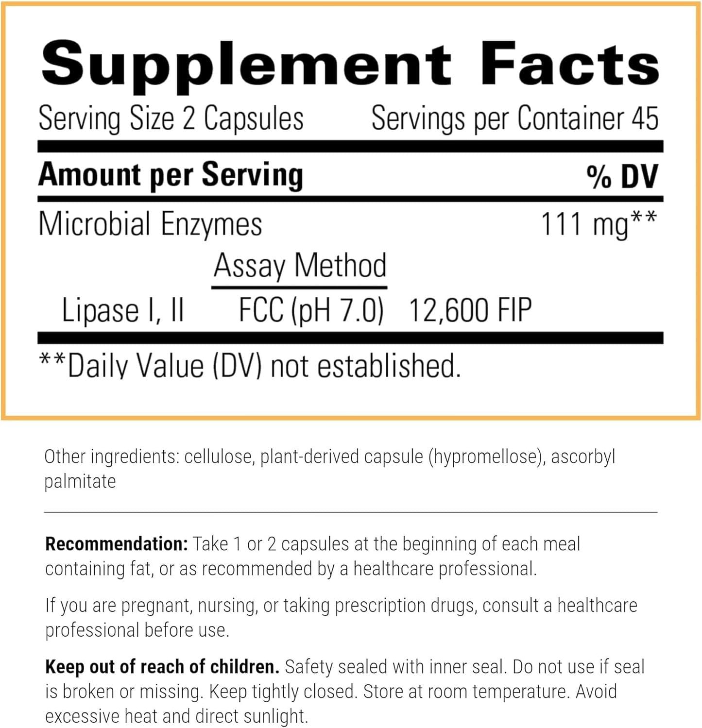 Integrative Therapeutics Lipase Concentrate-HP-Gut Enzyme Supplement for Men and Women to Support The Digestion of Fats* - 90 Vegan Capsules - Nirvana Guru