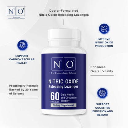 Nitric Oxide Lozenges - 60 Count - Nitric Oxide Supplement for Heart Health, Circulation, Energy, Blood Flow, Oxygenation, Healthy Blood Pressure, Cardiovascular Support for Men & Women Nirvana Guru