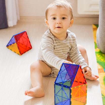 Gemmicc Magnetic Tiles, Deluxe 136 PCS Building Blocks Magnet Toys for Kids,3D Magnet Puzzles Stacking Blocks for Boys Girls,Huge Set with 2 Cars Nirvana Guru