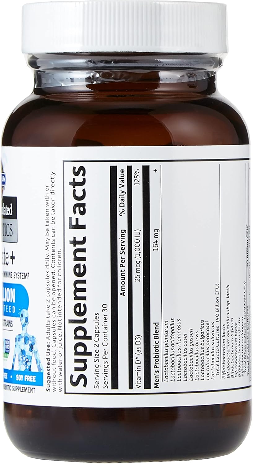 Garden of Life Dr. Formulated Probiotics Prostate+ - Acidophilus and Probiotic Supports Healthy Prostate and Digestive Balance - Gluten, Dairy, and Soy-Free - 60 Vegetarian Capsules - Nirvana Guru