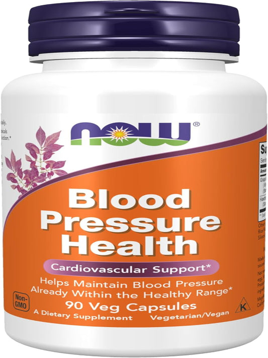 NOW Foods Supplements, Blood Pressure Health with MegaNatural®-BP™, Cardiovascular Support*, 90 Veg Capsules - Nirvana Guru