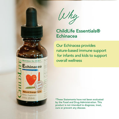 CHILDLIFE ESSENTIALS Echinacea for Kids - Kids Echinacea Drops, Liquid Tincture, Alcohol Free Supplement for Babies, Toddlers, Children - Natural Orange, 1 Fl Oz (Pack of 1) - Nirvana Guru