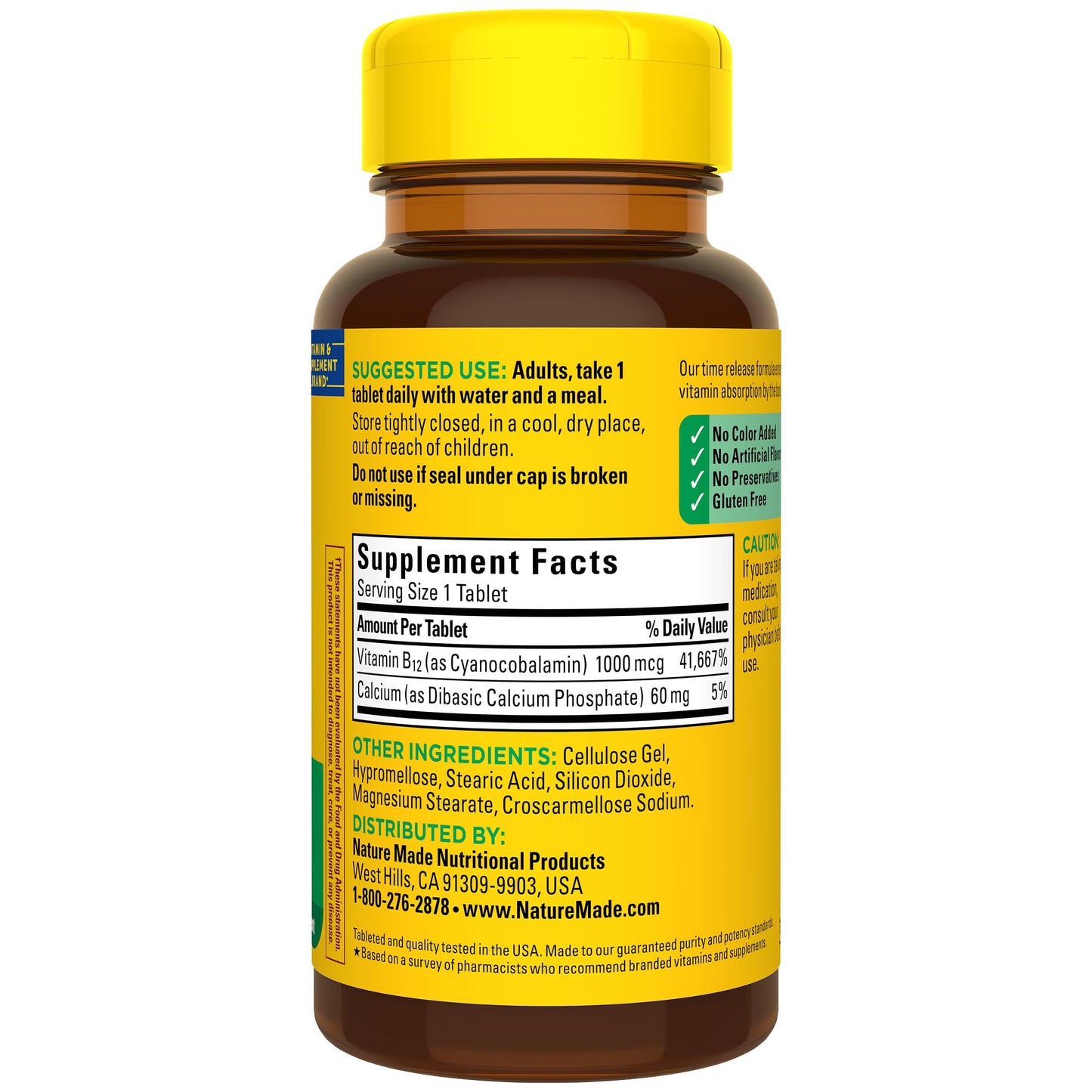 Nature Made Vitamin B12 1000 mcg, Dietary Supplement For Energy Metabolism Support, 160 Time Release Tablets, 160 Day Supply - Nirvana Guru