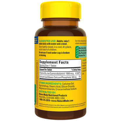 Nature Made Vitamin B12 1000 mcg, Dietary Supplement For Energy Metabolism Support, 160 Time Release Tablets, 160 Day Supply - Nirvana Guru