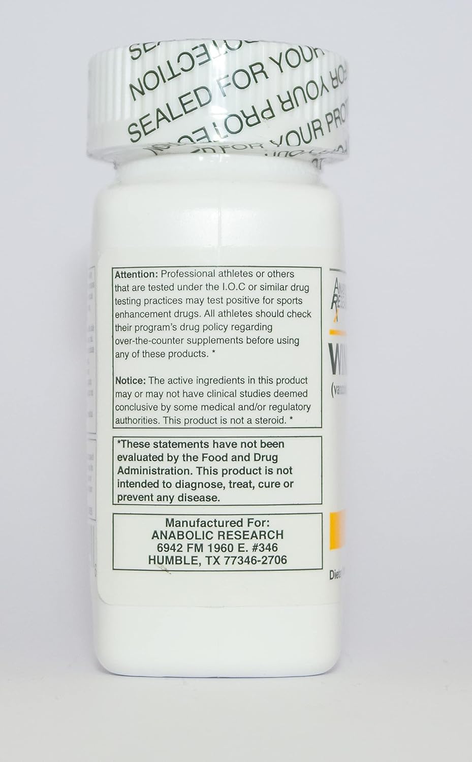 Winn-50 - Lean Physique, Strength, Definition and Improved Athleticism - 90 Capsules - 1 Month Supply Nirvana Guru