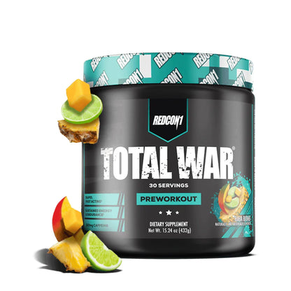 REDCON1 Total War Pre Workout Powder, Blue Lemonade - Beta Alanine + Citrulline Malate Keto Friendly Preworkout for Men & Women with 320mg of Caffeine - Fast Acting (30 Servings) Nirvana Guru