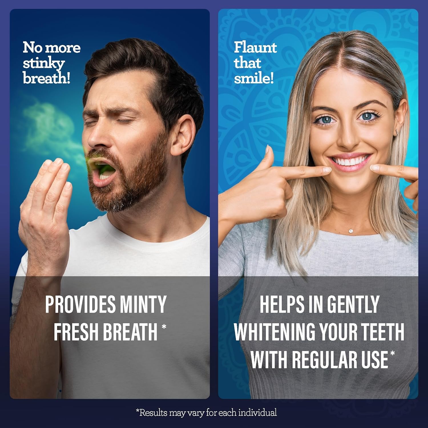 GuruNanda Teeth Whitening Dual Barrel Oxyburst Mouthwash - Alcohol & Fluoride Free, Hydrogen Peroxide to Promote Whiter Teeth - Wild Mint - 20 Fl Oz Nirvana Guru