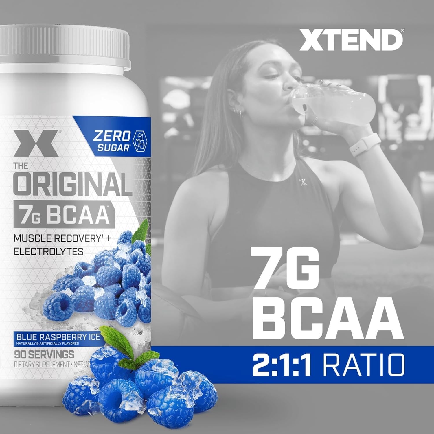 Original BCAA Powder Airheads Candy Flavor, 7g BCAA and 2.5g L-Glutamine, Sugar Free Post Workout Muscle Recovery Drink with Amino Acids for Men & Women, 30 Servings Nirvana Guru
