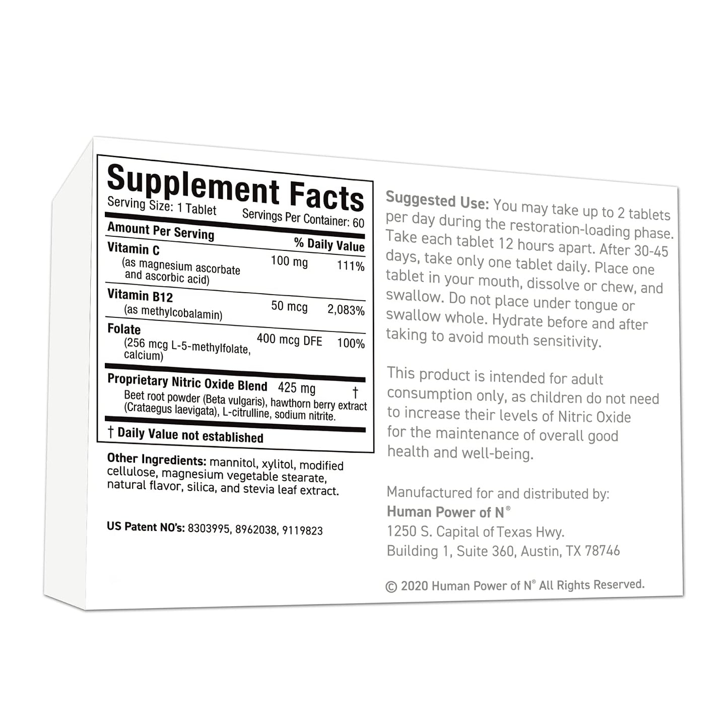 HumanN Neo40 Daily Heart & Blood Circulation Supplements to Boost Nitric Oxide - Supports Blood Pressure - from Maker of SuperBeets -Includes 30 Dissolvable Tablets - Tasty Fruity Flavor - Nirvana Guru