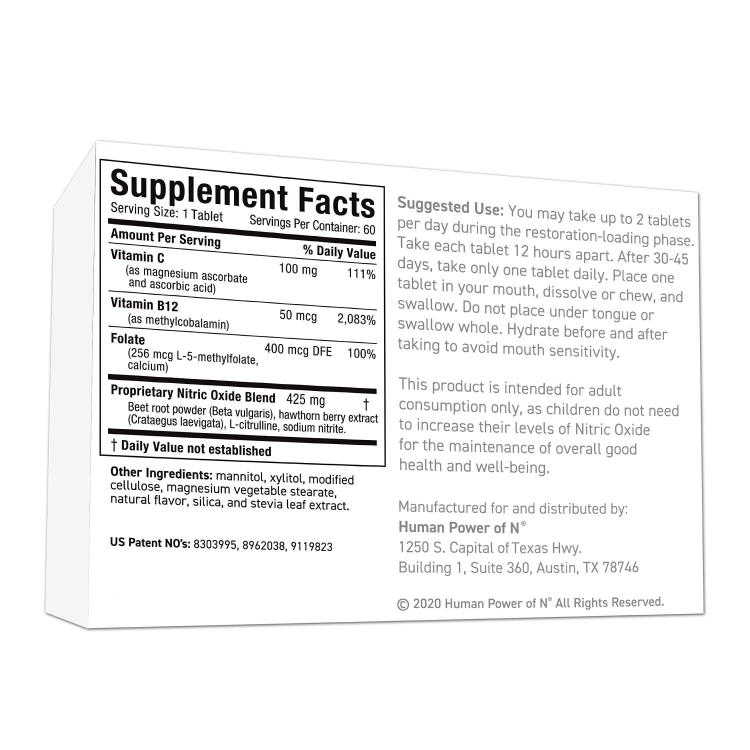 HumanN Neo40 Daily Heart & Blood Circulation Supplements to Boost Nitric Oxide - Supports Blood Pressure - from Maker of SuperBeets -Includes 30 Dissolvable Tablets - Tasty Fruity Flavor - Nirvana Guru
