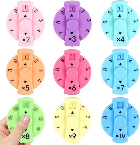9 Pcs Math Fidget Spinners – Educational Fidget Toys for Kids | Learn Multiplication & Division with Math Spinner Game | Classroom Rewards & Home Learning nirvanaguru