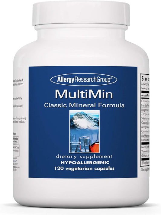 Allergy Research Group MultiMin - Multi Minerals Supplement for Men and Women, Trace Minerals, Mineral Complex, Boron, Iron, Magnesium - 120 Count Nirvana Guru