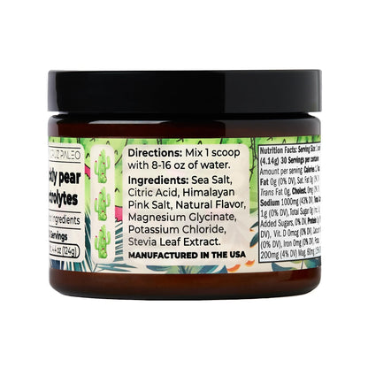 Santa Cruz Paleo Electrolyte Powder, Lemonade Flavor, Sugar Free Hydration Drink Mix with Himalayan Pink Salt, Sea Salt, Magnesium Glycinate, Potassium Chloride, Sweetened with Stevia, 30 Servings
