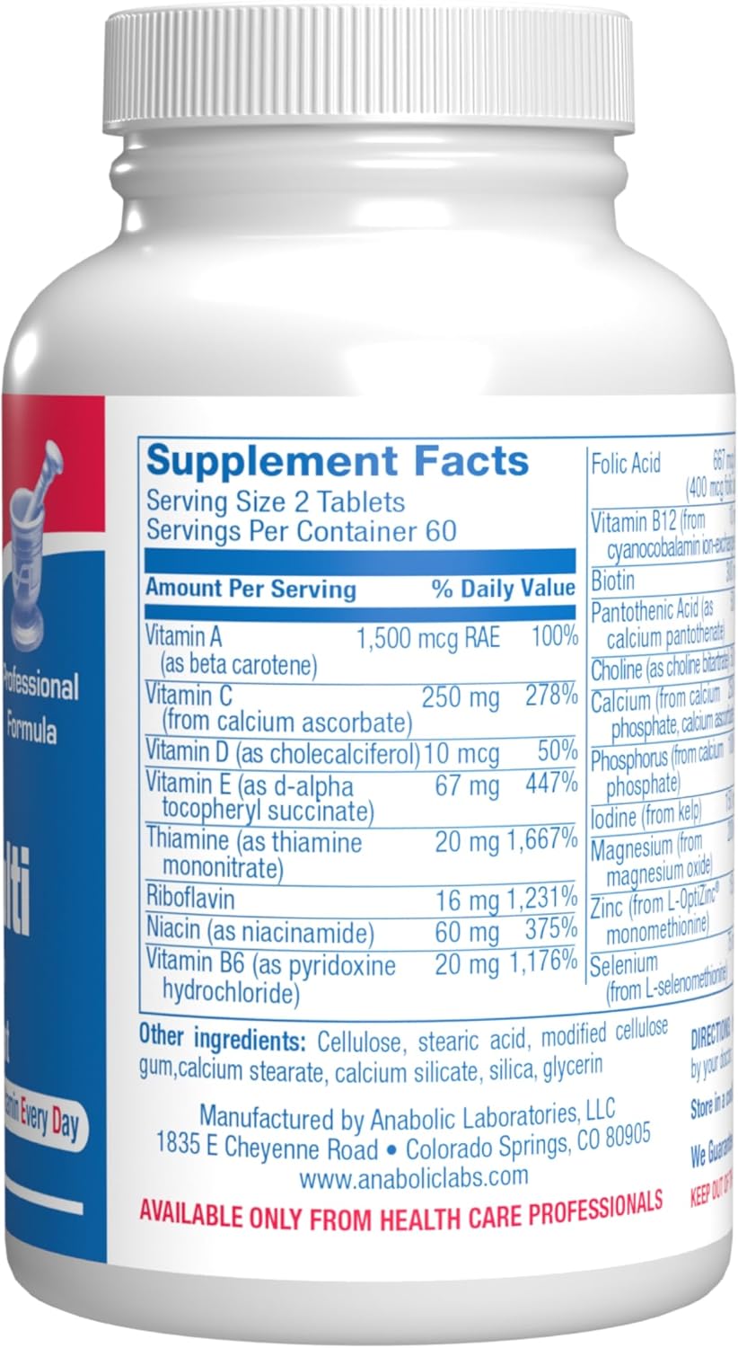 Iron Free Daily Multivitamin for Men and Women, 120 Tablets - AVED Daily Multi Vitamin and Minerals Health Supplement - Vitamins A, C, D, E, Vitamin B Complex, Zinc, Calcium, Magnesium, More Nirvana Guru