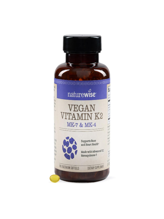 NatureWise Vitamin K2 600mcg Supplement with MK-7 100mcg & MK-4 500mcg - Enhanced Bioavailable Formula - K Complex for Bone and Heart Health - Vegan, Gluten Free, Non-GMO -90 Softgels[3-Month Supply] Nirvana Guru