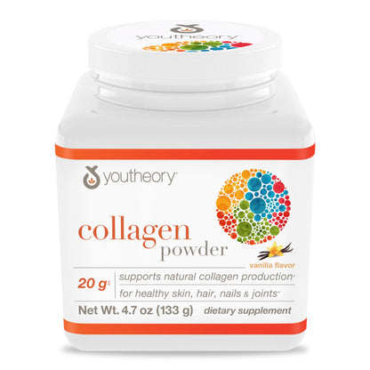 Youtheory Collagen Powder - Premium Collagen Supplement with Vitamin C & Biotin - Healthy Hair, Nails, Skin & Joints* - Hydrolyzed & Highly Absorbable - Dairy & Gluten Free - Unflavored - 10 oz - Nirvana Guru