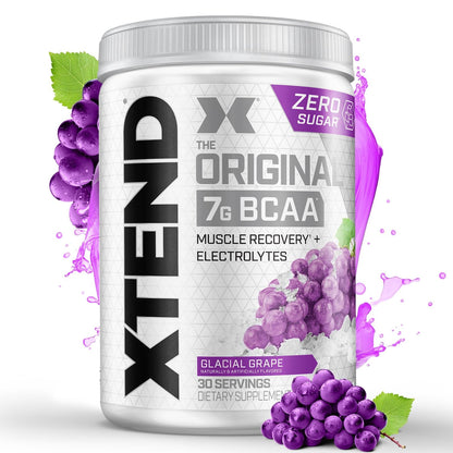 Original BCAA Powder Airheads Candy Flavor, 7g BCAA and 2.5g L-Glutamine, Sugar Free Post Workout Muscle Recovery Drink with Amino Acids for Men & Women, 30 Servings Nirvana Guru